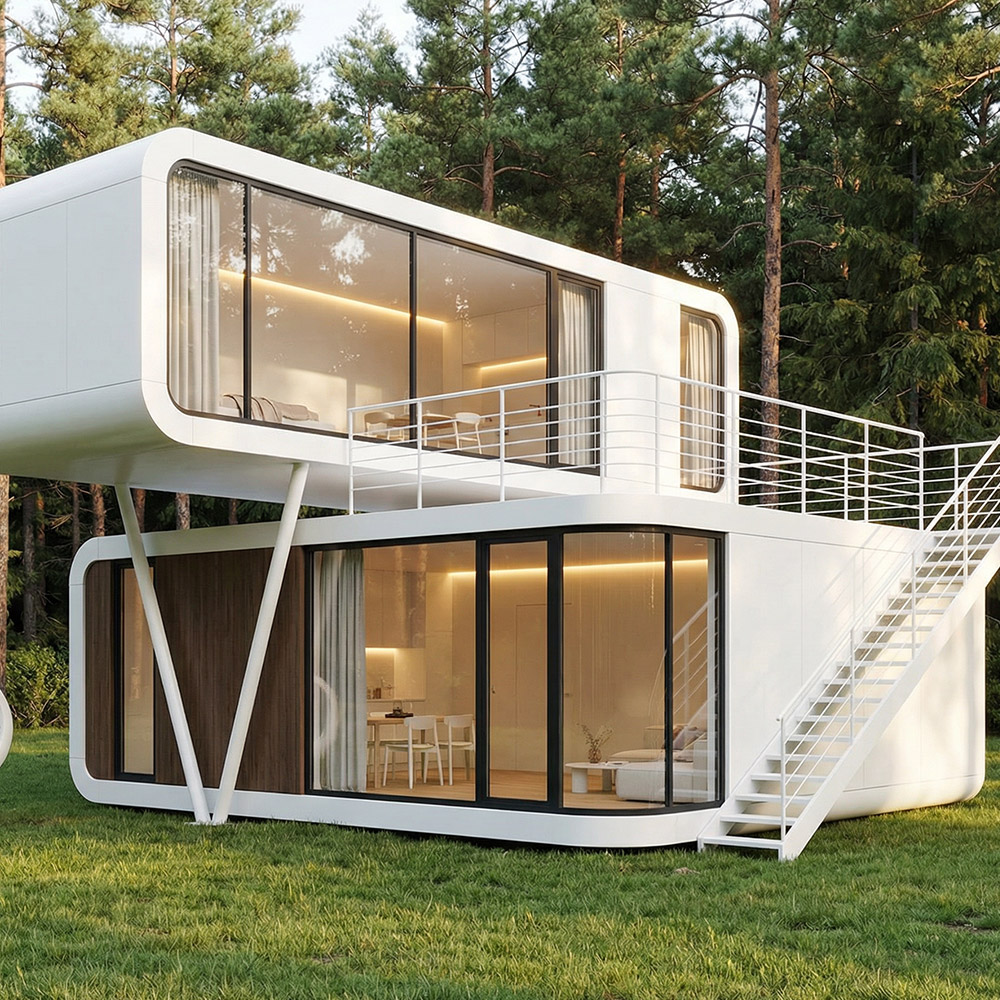Portable Smart Outdoor Space Capsule Dwelling na may Access Stairs
