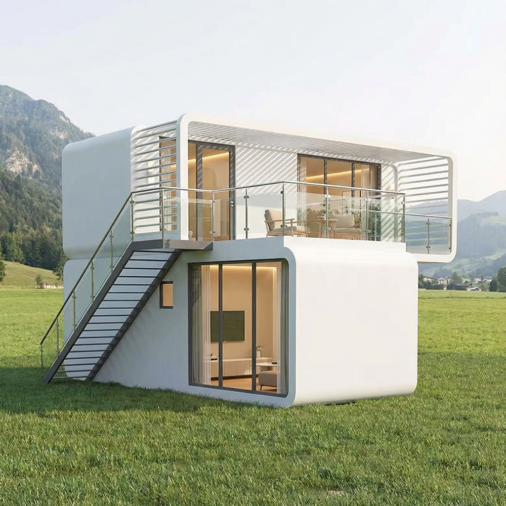 Portable Smart Outdoor Space Capsule Dwelling na may Access Stairs