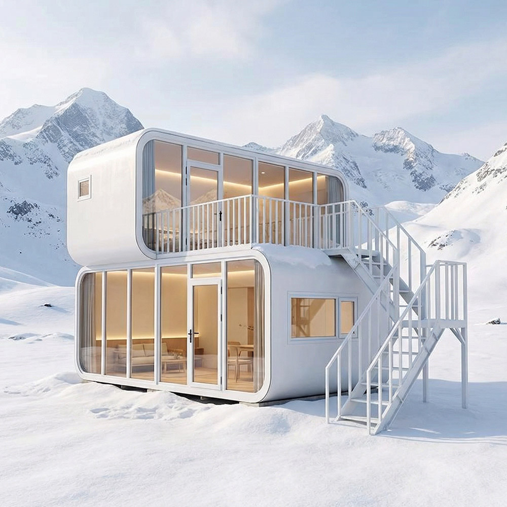 Portable Smart Outdoor Space Capsule Dwelling na may Access Stairs